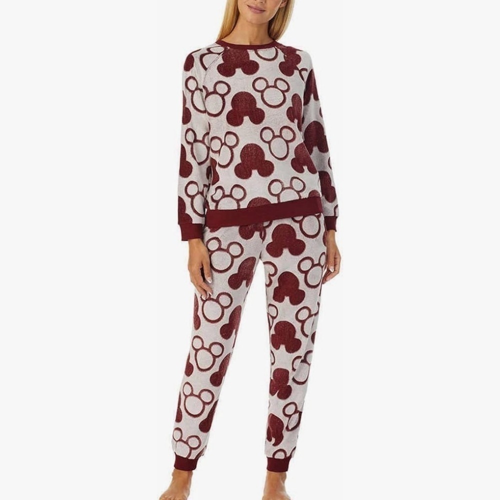 NEW! Disney Womens 2-Piece Fleece Jogger Lounge Set - Medium
